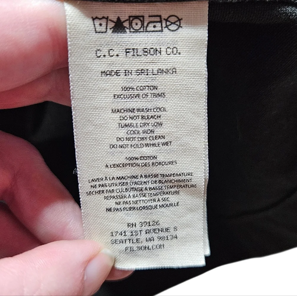 Filson | Tin Cloth Cruiser Jacket | Raven Black | Mens | XL - Picture 14 of 16